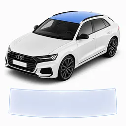 Антигравійна захисна бронеплівка за лекалами для Audi Q8 4M facelift 2024- зона даху