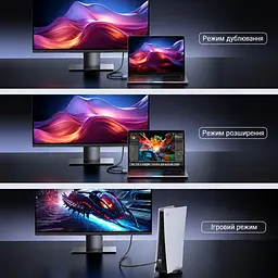 Кабель HDMI UGREEN HD171 5 м версія 2.1 штекер на обох кінцях 8K 60 Гц 4K 120 Гц до 48 Гбіт/с динамічний HDR Dolby Vision HDR10+ підтримка eARC VRR ALLM QMS QFT в обплетенні чорний із сірими корпусами роз’ємів та сріблястими штекерами (35376) - мініатюра 6