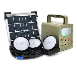 Переносний ліхтар з сонячною панеллю BRAZZERS BRPFCF42 Solar Panel 5W, LiFePO4 42Wh, 3x6W Led лампи 3м, ліхтар 9W