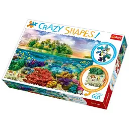 Пазли "Тропічний острів", 600 елементів 11113 Trefl Crazy Shapes (5900511111132)