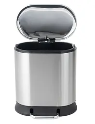 Відро для сміття з плавним закриттям овальне Mixxus Premium Strong-TC0105 SS Color 5л нержавіюча сталь MI7080, Нержавіюча сталь - мініатюра 6