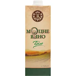 Вино КВЗ мОцне напівсолодке біле 1 л 15 % - мініатюра 3