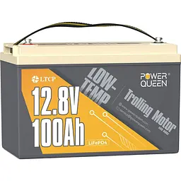 Акумулятор Power Queen Low-Temp LiFePO4 12V (12.8V/100Ah/1280Wh) (P12V100-100-LTP-4-A100) [123741] - мініатюра 2