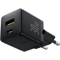 Зарядний пристрій Baseus Palm Cluster 30 Вт, USB-C + USB-A, швидке заряджання, чорний (P1011160A113-00) - мініатюра 2