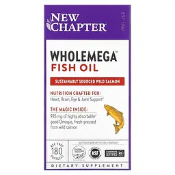 Риб’ячий жир New Chapter Wholemega Alaskan Salmon Oil 1000 мг 180 капсул - мініатюра 2