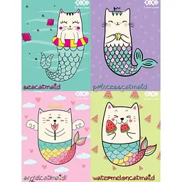 Блокнот ZIBI на пруж. MERMAID, А6, 40арк. карт.обкл KIDS Line ZB.12138 в асортименті