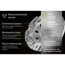 Диск алмазний Alloid Building Tools Advanced Segment шліфувальний 125 мм (DG-3125AS) - мініатюра 6