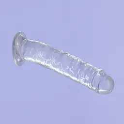 Прозорий фалоімітатор на присосці Addiction Crystal Vertical Dong 7”, 17.78х3.1 см - мініатюра 3