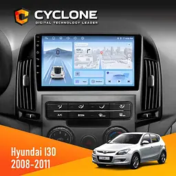 Штатна магнітола Hyundai i30 (FD) 2008-2011 Cyclone C9-012 4x64, DSP, 4G Cyclone (НФ-00007871)