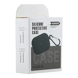 Футляр із карабіном Fashion Silicone Case Airpods 1/Airpods 2 Black (35263_3345608) - мініатюра 2