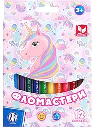 Фломастери 12 кол. ШКОЛЯРИК Unicorn (314022003-UA) - мініатюра 2