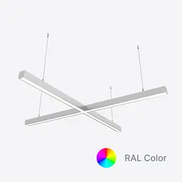 Світлодіодний світильник X-LED 80ВТ x-подібний (хрест) ral (855*855*43) LSNKr-80c