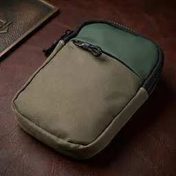 Невелика слінг сумка для подорожей із якісного текстилю Vintage 22871 зелена - мініатюра 1