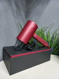 Професійний фен для волосся Intex VGR V-431 потужністю 1600-1800 Вт червоного кольору - мініатюра 6