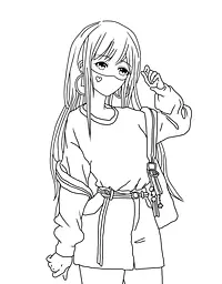 Розмальовка Жорж #girls#fashion#manga (Z101067У) - мініатюра 2