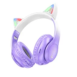 Наушники Bluetooth Hoco W42 Cat Ears over-ear BT headphones Purple