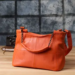 Яскрава сумка для жінок з натуральної шкіри Vintage 22990 помаранчева - мініатюра 10