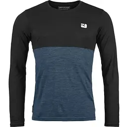 Кофта Ortovox 150 Cool Logo LS M S Чорна/Синя (1054-025.001.1208)