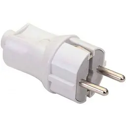 Вилка DE-PA із заземл. (Біла) 11116 WHITE