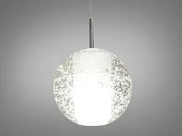 Люстра стельова LED Diasha 3006/1HR G4, 20W, металевий каркас, скляний плафон, сучасний стиль для дому - мініатюра 2