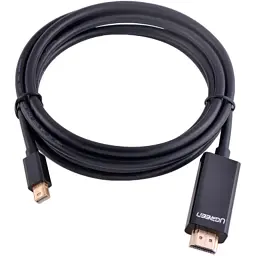 Кабель мультимедійний miniDisplayPort M to HDMI M 1.5m MD101 4K black Ugreen (20848) - мініатюра 3