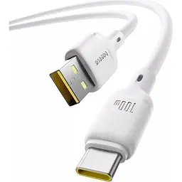 Кабель Baseus Silky Series USB-A to USB-C 100W 1m White (P10377703213-00) [155535] - мініатюра 2