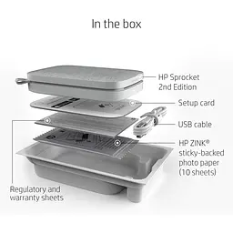Портативний фотопринтер HP Sprocket 2x3 White (HPISPW) [141287] - мініатюра 7