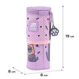 Пенал Kite Lazy Cats фіолетовий (K25-684-3) - мініатюра 3