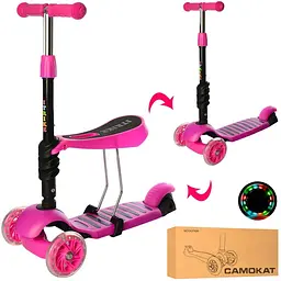 Дитячий самокат iTrike Maxi JR 3-054-P з кошиком - мініатюра 2