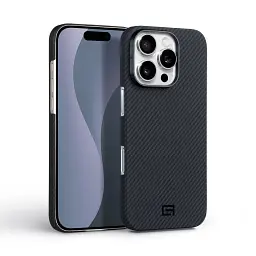 Чохол ArmorStandart BlackIcon Aramid Twill MagCase для Apple iPhone 16 Pro Black - мініатюра 2