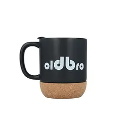 Керамічний кавовий кухоль OldBro Black Classic 400 мл з корковим дном і кришкою - мініатюра 2