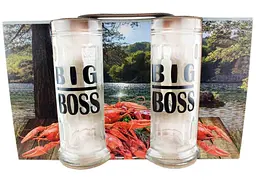 Набір келихів FARGLASS для пива 2 шт 500 мл Big boss (подарункова упаковка)