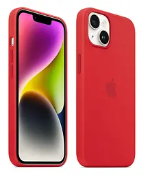 Чохол протиударний силіконовий Silicone Case MPRW3ZE/A MagSafe (Original) для Apple iPhone 14 (6.1") Red - мініатюра 6
