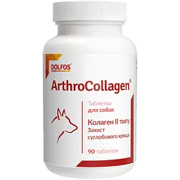 Вітамінно-мінеральна добавка Dolfos ArthroCollagen для захисту суглобового хряща собак 90 таблеток (5910-90)