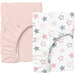 Набір простирадл на резинці Cosas ROSE STARS 60х120х12 см (SetSheet_Rose_StarClGreyRose_120x60)