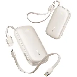 Портативний ЗП Power Bank Baseus EnerFill FC21 Qpow 3 Ultra 22.5W with cable 20000 mAh (PPFLS) Natural Titanium - мініатюра 2