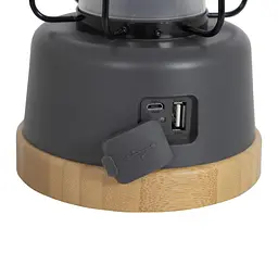 Ліхтар кемпінговий Bo-Camp Harlington Rechargable Dimming 370 Lumen Bamboo-Grey (5818921) - мініатюра 8