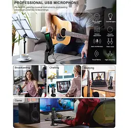 Професійний студійний конденсаторний мікрофон Jmary MCPW9 USB Black - мініатюра 16