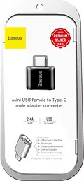 Перехідник Baseus USB Female to USB-C Male Black (CATOTG-01) [80567] - мініатюра 4