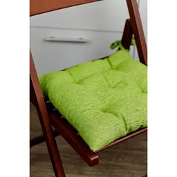 Подушка для стільця Прованс Chenilla салатова 40x40 см (34839) - мініатюра 3