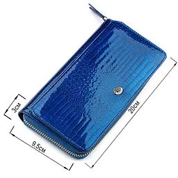 Гаманець жіночий ST Leather 18435 (S7001A) лакований синій - мініатюра 6