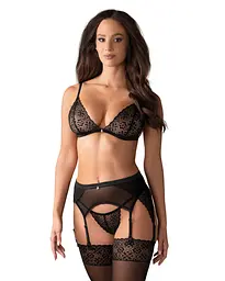 Комплект білизни Obsessive Shibu Set Black S/M