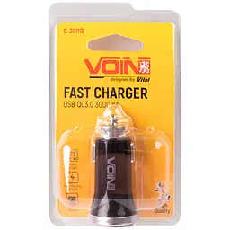 Автомобільний зарядний пристрій Voin 1USB 12/24V - 5V 3A 9V 2A 12V 1.5A (C-3011Q) - мініатюра 2