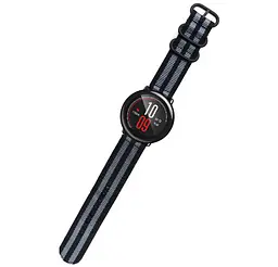 Нейлоновий ремінець Primo Traveller для годинника Xiaomi Huami Amazfit Sport SmartWatch Black Grey - мініатюра 3