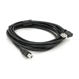 Кабель для принтера USB 2.0 AM/BM 3.0m 90° corner black Ritar (YT-AM/BM90°-3.0B)