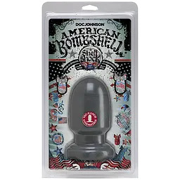 Анальна пробка для фістінгу Doc Johnson American BombshellShell Shock S Gun Metal, діаметр 7,4 см - мініатюра 2