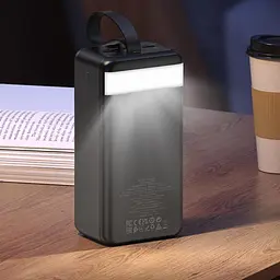 Портативний ЗП Power Bank Hoco J123C Element 22.5W+PD20W 60000 mAh Black - мініатюра 4