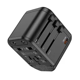 Зарядний пристрій Hoco AC15 2 USB/ Type-C 20W чорний - мініатюра 7