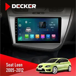 Штатна магнітола Seat Leon 2005-2015 Decker D9-009 4x64, DSP, 4G, 2k Decker (НФ-00008393)