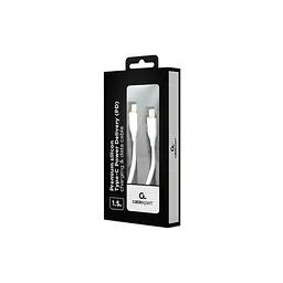 Дата кабель USB-C to USB-C 1.5m 3A Cablexpert (CC-USB2S-CMCM-1.5M-W)